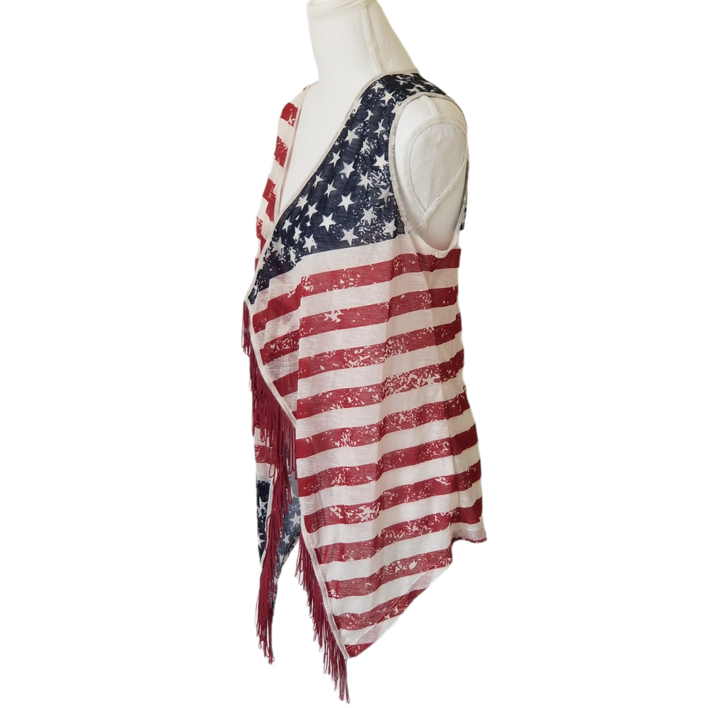 Claire’s American Flag Vest - Size M/L